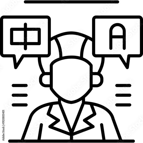Translator Icon Vector Element