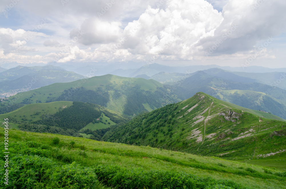 Fototapeta premium Alpine Panorama from Monte Generoso, Ticino Switzerland