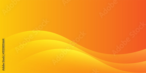 Abstract blurry orange and yellow wave background with smooth gradient flow, fresh and stylish vector template. EPS 10 format.