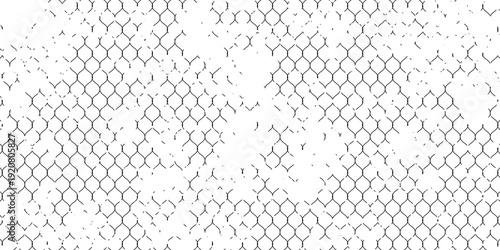Worn mesh grid pattern resembling goal nets and court equipment for modern sports design.