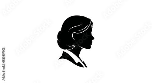Silhouette of a Business Woman.