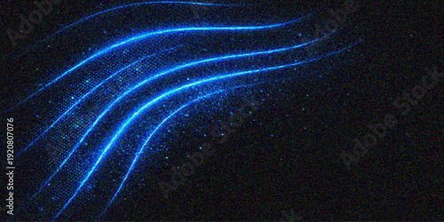 A dark blue abstract background featuring a glowing galaxy nebula with stars and cosmic light textures for a fantasy universe wallpaper design