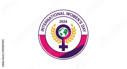 International Womens Day Logo Emblem.