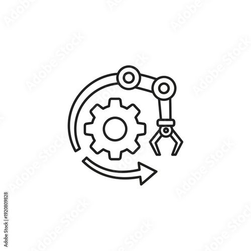 Automated Manufacturing Process with Robotic Gear and Claw Mechanism