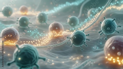 Cinematic Interleukin-Driven Inflammatory Response with Cells and Signal Molecules