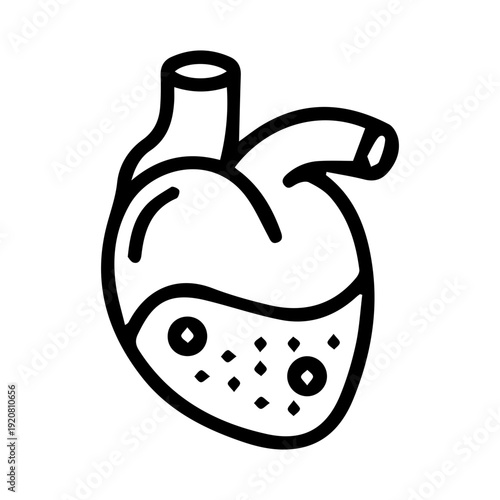 Liquid Heart Organ Icon
