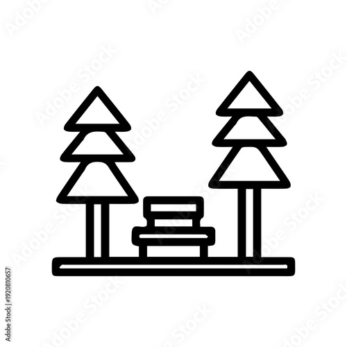 Park Bench and Trees