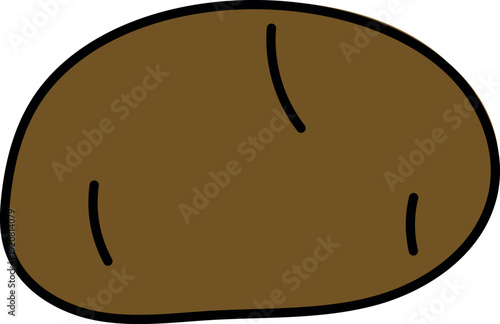 Potato tuber isolated on white background