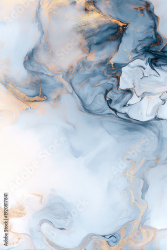 Luxury Ocean Wave Abstract Illustration for Modern Interior and Web Design