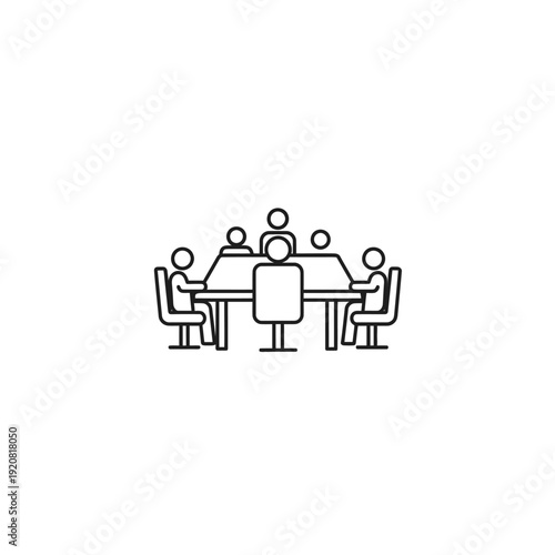 Business Meeting in Conference Room with Team Discussing Strategic Plans