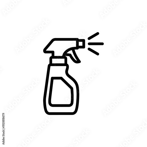 Cleaning and Disinfecting with Spray Bottle Icon for Hygiene and Sanitation
