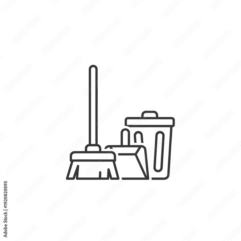 Fototapeta premium Cleaning Supplies and Household Tools for Janitorial Tasks