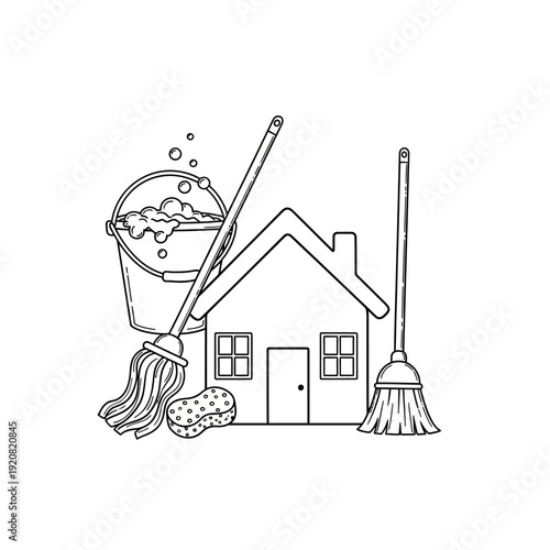 Cleaning Supplies and Household Items for Home Maintenance and Organization