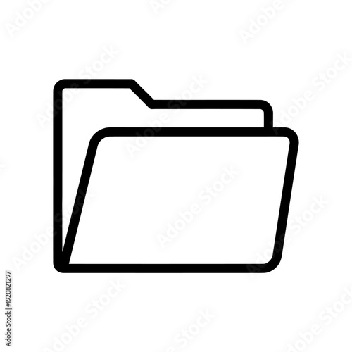 Close-Up of a Modern Folder Icon for Digital File Management