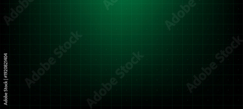 Green grid with white dots. Hud vector display for digital interface design. User experience background banner for abstract template.