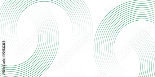 Abstract Green Curved Line Pattern on White Background with Minimal Modern Style. Modern creative trendy design in vector illustration