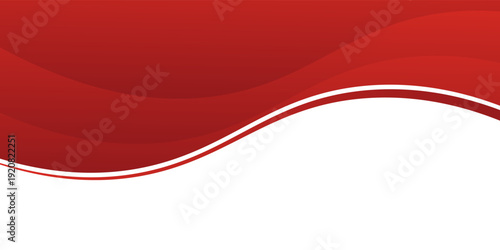 Abstract red line composition featuring smooth curves and layered shapes.