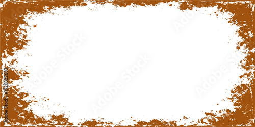 Isolated heap of ground coffee and brown spice powder in a frame of fire on a black background