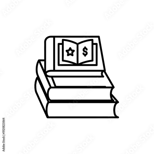 Creative Books with Financial and Star Symbols for Educational Purposes
