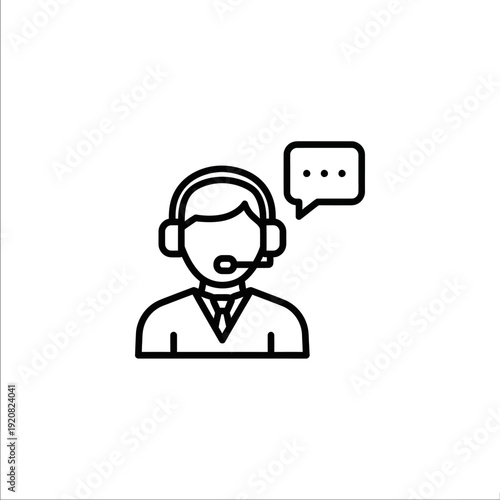 Customer Service Representative with Headset Providing Support and Assistance