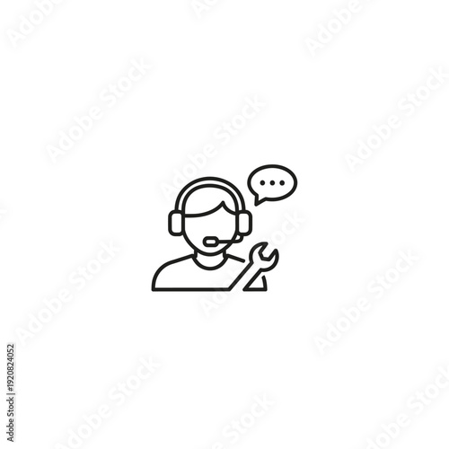 Customer Service Representative With Headset Providing Support and Assistance