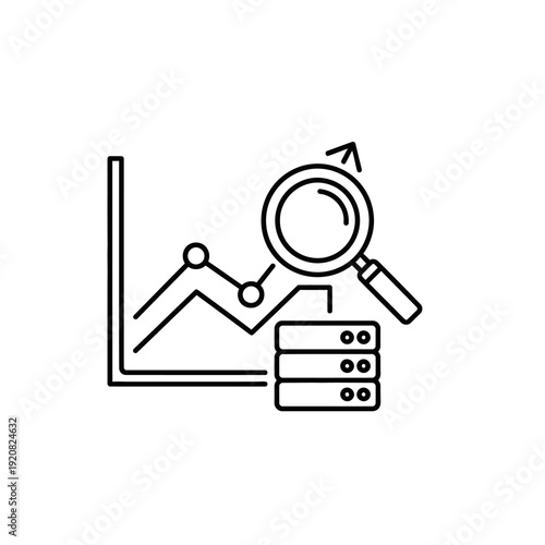 Data Analytics and Business Growth Growth Trends with Magnifying Glass and Graph