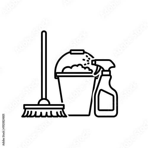 Detailed Cleaning Equipment Set for Household Chores and Maintenance