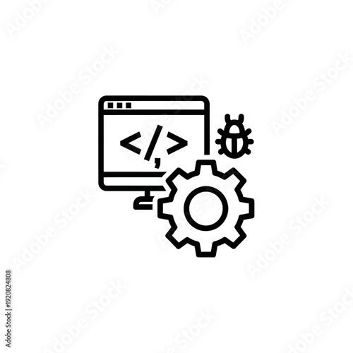 Digital Coding and Software Development Concept Illustration