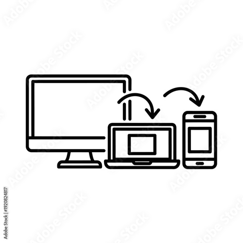 Digital Device Compatibility and Data Transfer Concept Featuring Multiple Screens