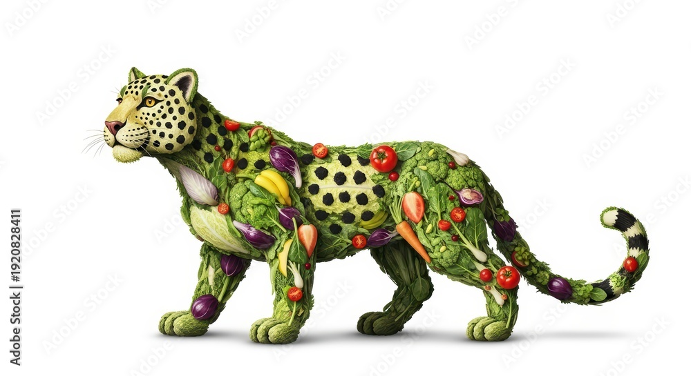 Fototapeta premium Vegetable Leopard: Healthy Eating Concept