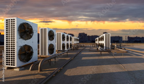 Cuadro en lienzo Building engineering, HVAC systems