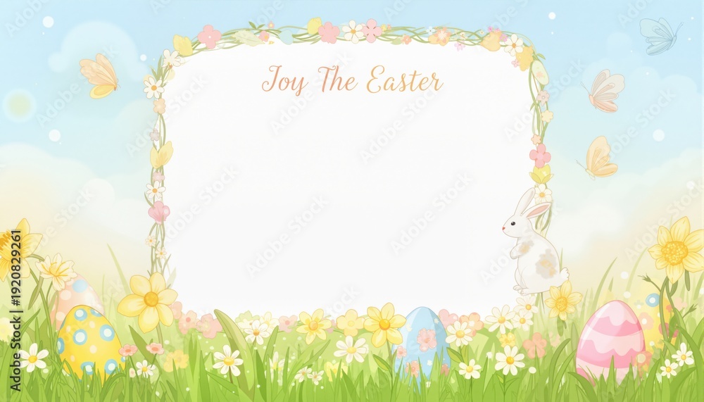 Obraz premium Easter greeting card concept with copy space for a text 