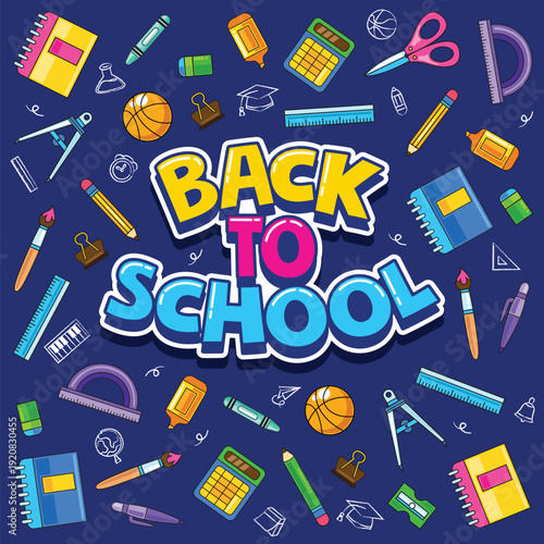 Hand drawn school and education element vector illustration
