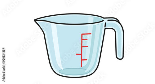 Measuring cup vector illustration, kitchen tool graphic, for cooking, design element, isolated
