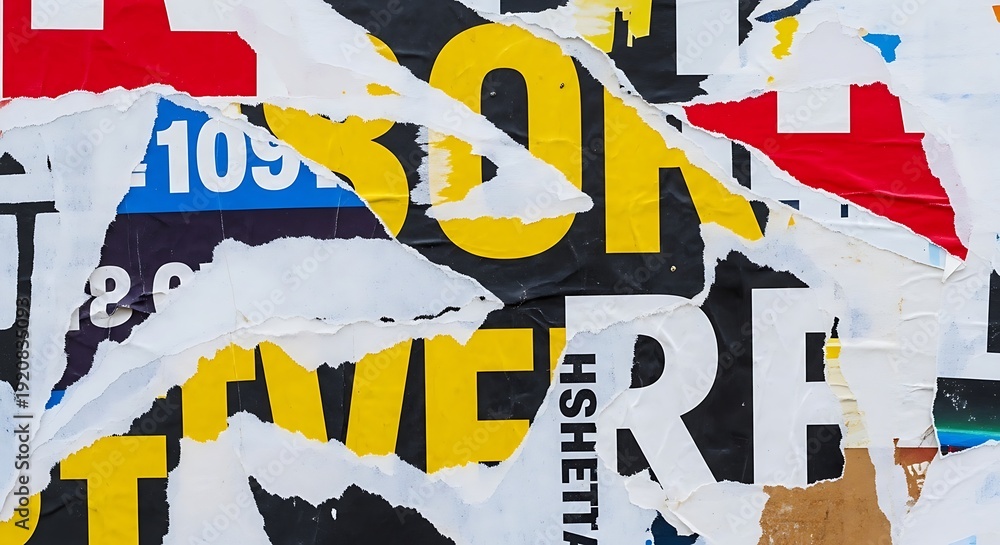 custom made wallpaper toronto digitalTorn Posters with Bold Typography and Colors.