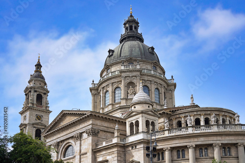 Baroque dome of St. Stephen's Basilica in Budapest