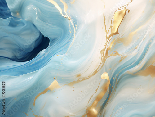 Dreamy Blue and White Ink Wash Background for Luxury Branding and Stationery