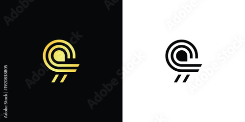 Creative number nine logo design with modern concept premium vector