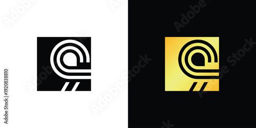 Creative number nine logo design with modern concept premium vector