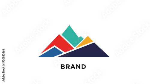 Free Download Abstract Geometric Mountain Peaks Logo Design Concept - GFXLoad