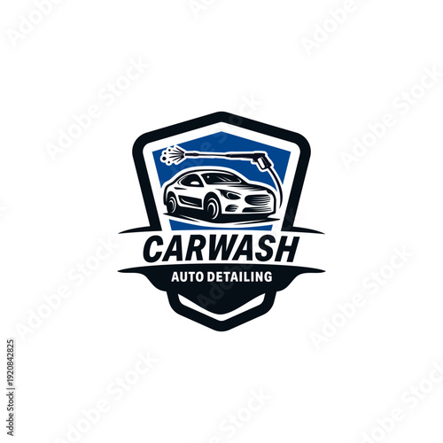 Car wash logo design creative modern