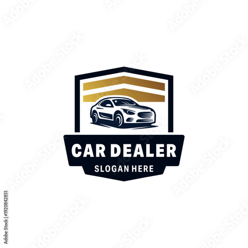 Car Dealer Logo Design  Emblem  Creative symbol Vector