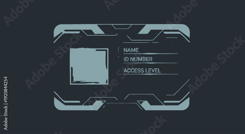 Futuristic ID Card Template with Access Level