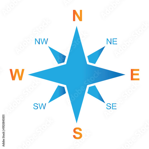 Compass Icons Collection in Flat Vector Style.