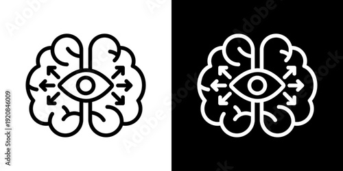Instinct Icon Of Line Black And White Style Vector Illustrationn
