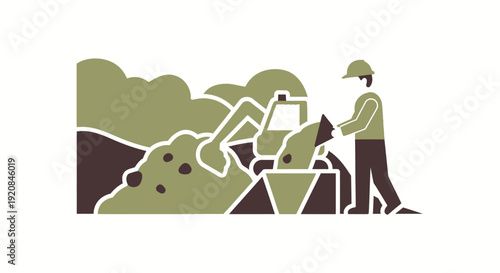 Fuel tanker truck silhouette with hose for refueling.