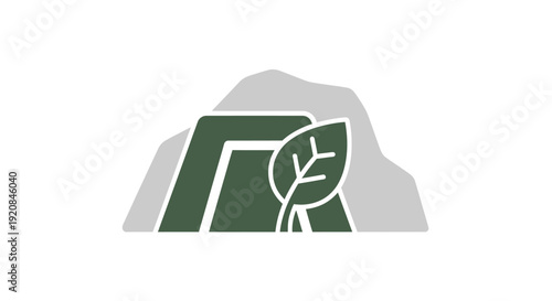 Fuel tanker truck silhouette with hose for refueling.