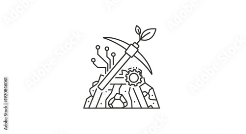 Fuel tanker truck silhouette with hose for refueling.