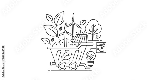 Fuel tanker truck silhouette with hose for refueling.