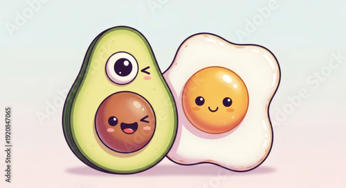 A collection of funny Easter eggs featuring cute cartoon baby faces and smiling icons in a colorful vector illustration design for a fun holiday breakfast concept